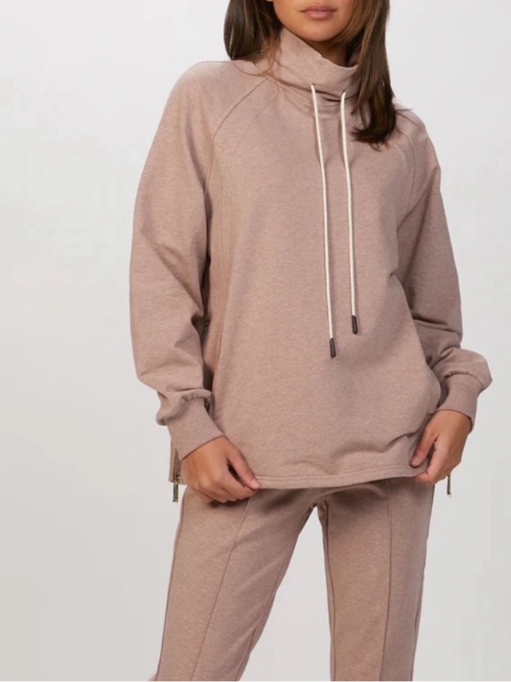 Varley Atlas Cowlneck Sweatshirt in Ash Rose